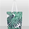 Green monstera leaf Full Print Rope Handle Tote (Small) View1