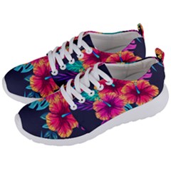 Neon Flowers Men s Lightweight Sports Shoes by goljakoff