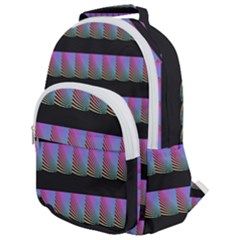 Digital Illusion Rounded Multi Pocket Backpack