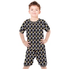 Shiny Skull Kids  Tee And Shorts Set by Sparkle