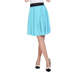 Arctic Blue & Black -  A-line Skirt by FashionLane