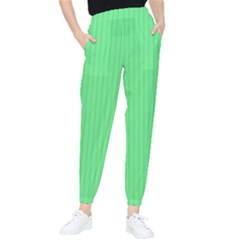 Algae Green & Black -  Tapered Pants by FashionLane