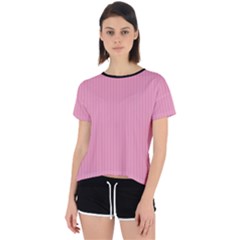 Amaranth Pink & Black - Open Back Sport Tee