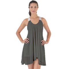 Beluga Grey & White - Show Some Back Chiffon Dress by FashionLane