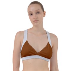 Rusty Orange & White - Sweetheart Sports Bra