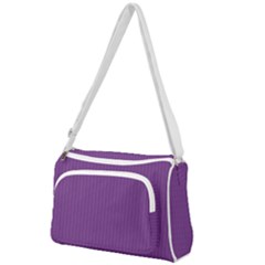 Eminence Purple & White - Front Pocket Crossbody Bag