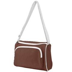 Emperador Brown & White - Front Pocket Crossbody Bag