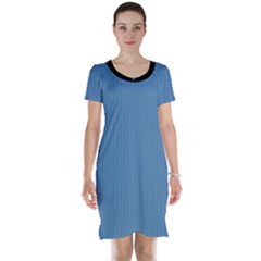 Air Force Blue & Black - Short Sleeve Nightdress by FashionLane