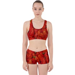 Colorful Strawberries At Market Display 1 Work It Out Gym Set by dflcprintsclothing