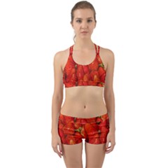 Colorful Strawberries At Market Display 1 Back Web Gym Set by dflcprintsclothing