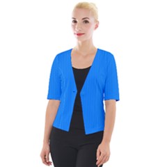 Azure Blue - Cropped Button Cardigan by FashionLane