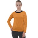 Deep Saffron - Women s Long Sleeve Raglan Tee View1