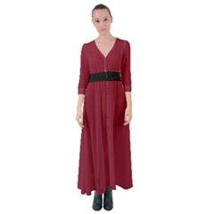 Rhubarb Red - Button Up Maxi Dress