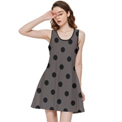 Large Black Polka Dots On Ash Grey - Inside Out Racerback Dress by FashionLane