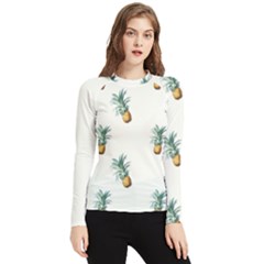 Tropical Pineapples Women s Long Sleeve Rash Guard