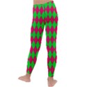 redgreenxmasdiomandssmall Kids  Lightweight Velour Leggings View4