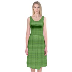 Green Knitting Midi Sleeveless Dress by goljakoff