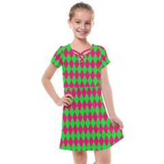 Redgreenxmasdiomands Kids  Cross Web Dress by DayDreamersBoutique