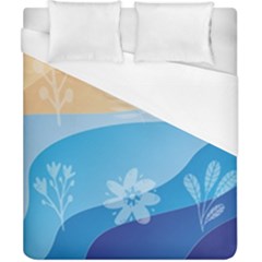 Flower Branch Corolla Wreath Lease Duvet Cover (california King Size)