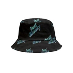 Just Beauty Words Motif Print Pattern Inside Out Bucket Hat (kids) by dflcprintsclothing