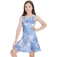 Blue Alcohol Ink Kids  Lightweight Sleeveless Dress