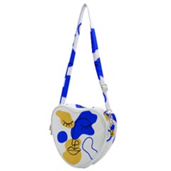 Evening Mood Face Drawing Heart Shoulder Bag by ArtsyWishy