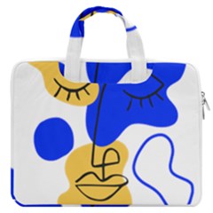 Evening Mood Face Drawing Double Pocket Laptop Bag by ArtsyWishy