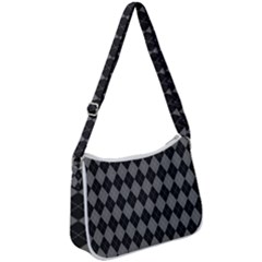 Black Diamonds Zip Up Shoulder Bag by ArtsyWishy