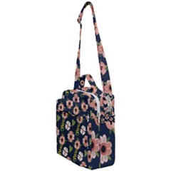 Flower White Grey Pattern Floral Crossbody Day Bag by Dutashop