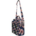 Flower White Grey Pattern Floral Crossbody Day Bag View1