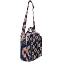 Flower White Grey Pattern Floral Crossbody Day Bag View2