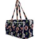 Flower White Grey Pattern Floral Multi Function Bag View3