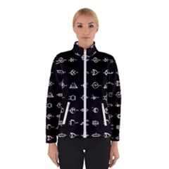 Electrical Symbols Callgraphy Short Run Inverted Winter Jacket by WetdryvacsLair