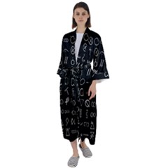 Hobo Signs Collected Inverted Maxi Satin Kimono by WetdryvacsLair