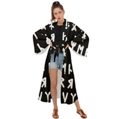 Complete Dalecarlian Rune Set Inverted Maxi Kimono by WetdryvacsLair