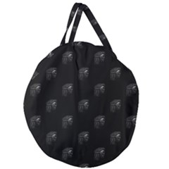 Arfican Head Sculpture Motif Print Pattern Giant Round Zipper Tote by dflcprintsclothing