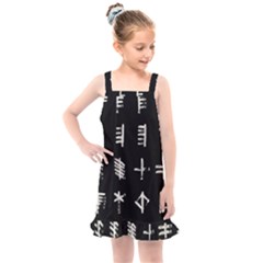 Ogham Rune Set Complete Inverted Kids  Overall Dress by WetdryvacsLair