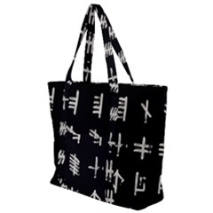 Ogham Rune Set Complete Inverted Zip Up Canvas Bag by WetdryvacsLair