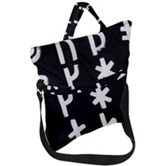 Younger Futhark Rune Set Collected Inverted Fold Over Handle Tote Bag by WetdryvacsLair