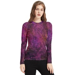 Red Melty Abstract Women s Long Sleeve Rash Guard