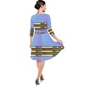 Glitched Vaporwave Hack The Planet Quarter Sleeve Waist Band Dress View2