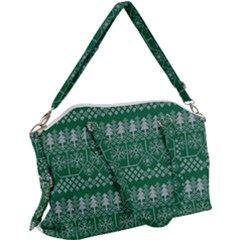 Christmas Knit Digital Canvas Crossbody Bag by Mariart