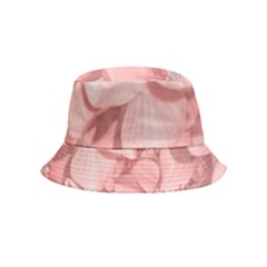 Coral Colored Hortensias Floral Photo Inside Out Bucket Hat (kids) by dflcprintsclothing