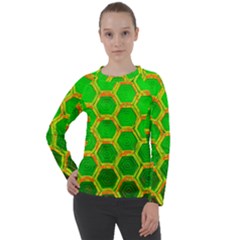 Hexagon Windows Women s Long Sleeve Raglan Tee