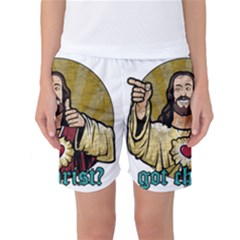 Buddy Christ Women s Basketball Shorts by Valentinaart