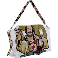 Buddy Christ Canvas Crossbody Bag by Valentinaart