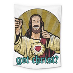 Buddy Christ Medium Tapestry by Valentinaart