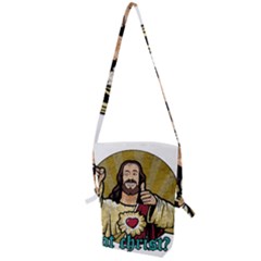 Buddy Christ Folding Shoulder Bag by Valentinaart