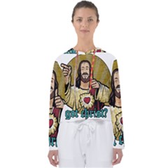 Buddy Christ Women s Slouchy Sweat by Valentinaart