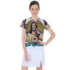 Buddy Christ Women s Sports Top by Valentinaart